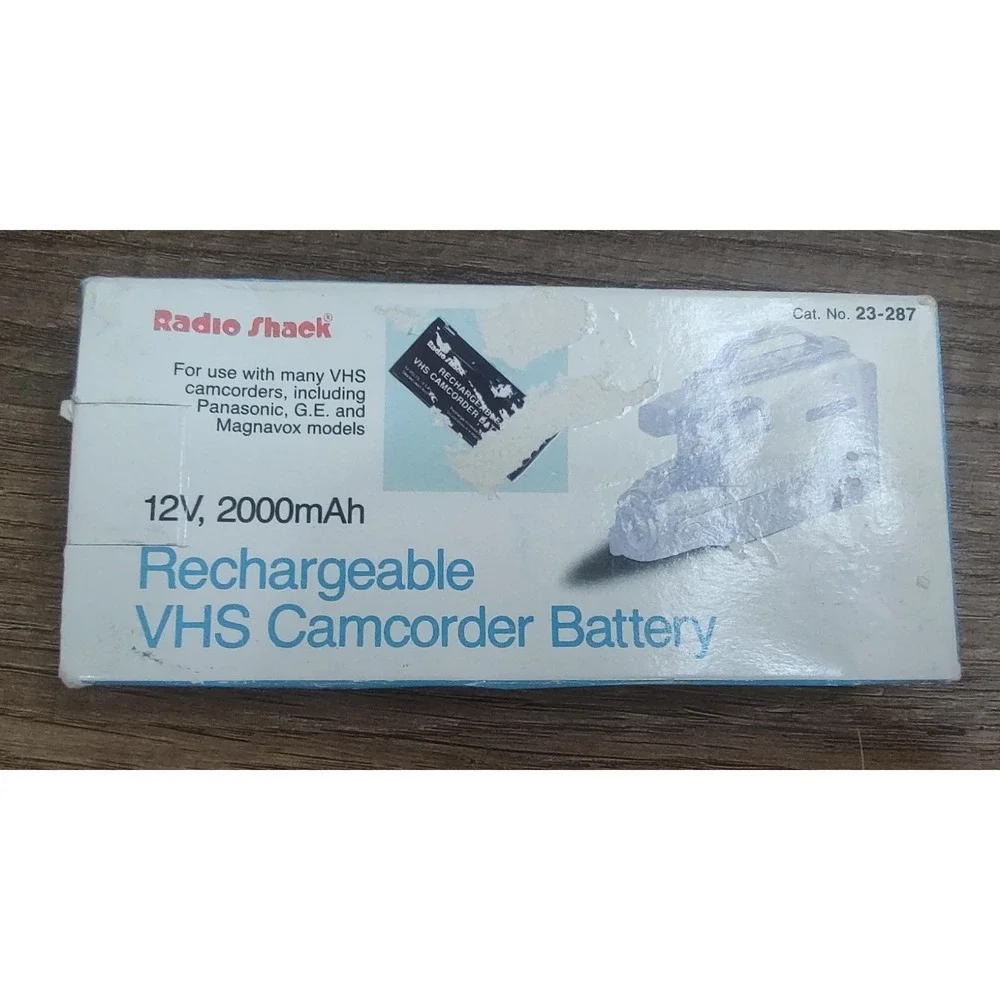 Radio Shack Camcorder Battery 12V 2000mAh NiCd for VHS Camcorders 23-287